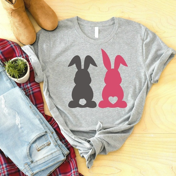 Easter Bunny Shirt, Easter Shirt, Cute Easter Shirt, Easter Bunny Shirt - Picture 1 of 2